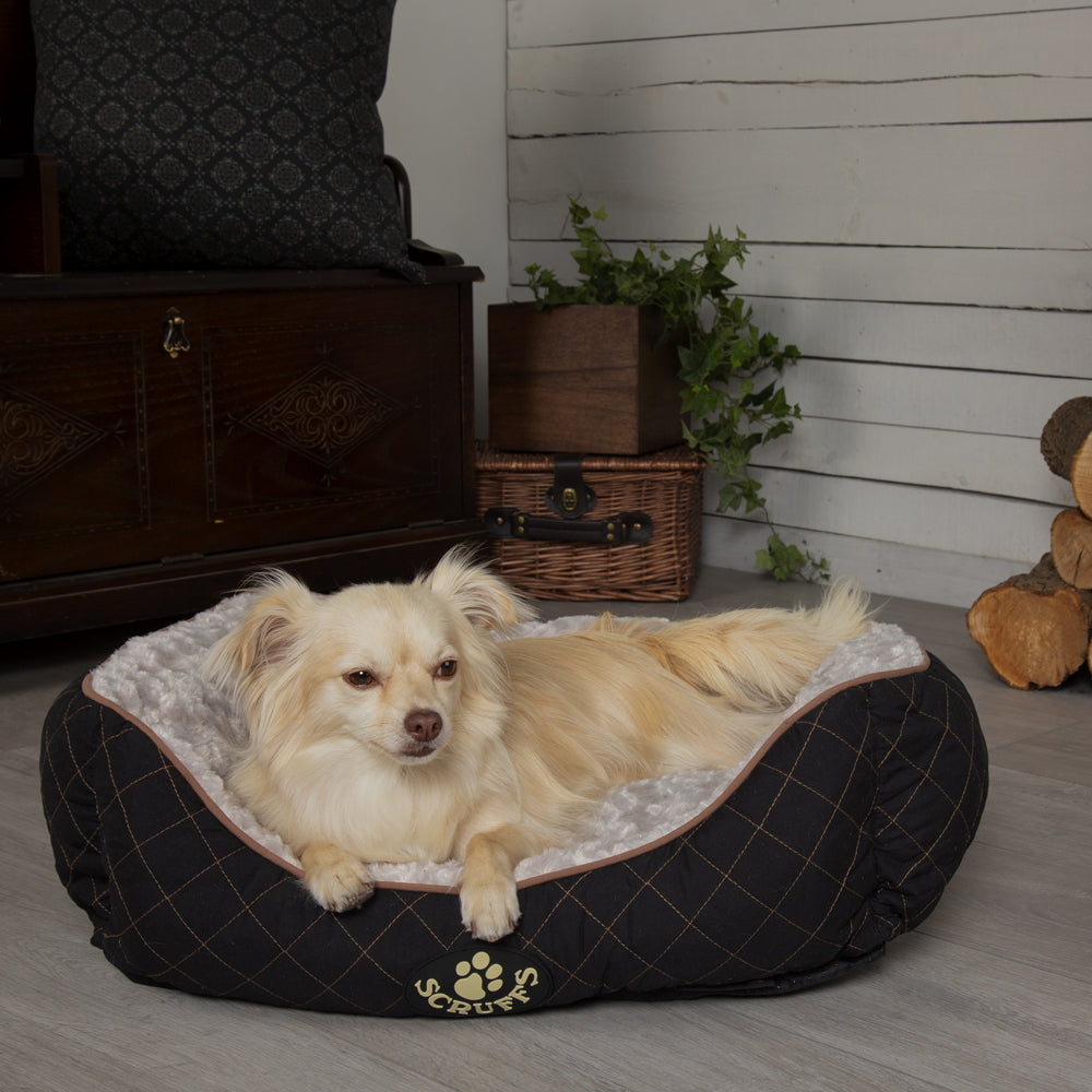 Wilton Box Dog Bed (in Blue, Grey, Black, Brown) by Scruffs
